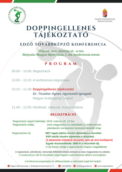 Doppingellenes tájékoztató